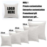 Vente en gros de housses de coussin en microfibre personnalisées 100% polyester, 45*45, en velours blanc, pour canapé, sublimation