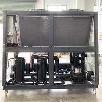 Refroidisseur d'eau industriel à air comprimé AHU, 380V, pompe intégrée, contrôle précis de la température pour unité de traitement d'air HVAC
