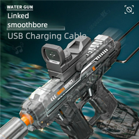 Pistolet à eau électrique Uzi Ice Blast Version Lance-Flammes, Puissant Jet Entièrement Automatique, en Plastique, Unisexe, Vente en Gros