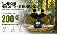 Hamac pliable anti-retournement pour 1-2 personnes avec moustiquaire intégrée, léger et portable, pour le camping en plein air et le jardin