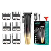 Tondeuse à cheveux professionnelle rechargeable VGR V-003 9000 tr/min en métal pour salon de coiffure, tondeuse sans fil V-906 avec lame DLC