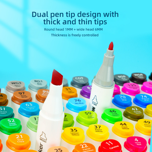 Marqueurs d'art à double pointe à base d'alcool, ensemble <span class=keywords><strong>de</strong></span> marqueurs <span class=keywords><strong>de</strong></span> <span class=keywords><strong>dessin</strong></span> pour enfants pour la coloration <span class=keywords><strong>et</strong></span> l'illustration - Product Image 4