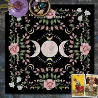 Tapis de table de mahjong moderne en caoutchouc à motif tarot, antidérapant, résistant à l'eau, durable, portable, pour 4 joueurs, couverture de jeu de bureau