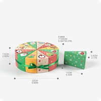 Dreieckiger Kuchenstück-Adventskalender Leere Box 12 Tage Weihnachts-Countdown Geschenkverpackung für Partyfavors
