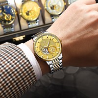 Montres mécaniques de luxe Poedagar 1416 pour hommes, montres originales Relojes Hombre en acier inoxydable, étanches, lumineuses, automatiques pour hommes