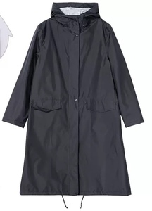 Impermeable Largo para <span class=keywords><strong>Mujer</strong></span>, a la Moda, Resistente, Transpirable, con Botones a Presión, Plegable, de Poliéster, para Camping - Product Image 5
