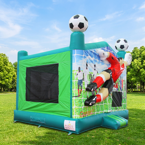 WINSUN Soccer Theme Inflatable Bounce House PVC Waterproof Fireproof Commercial Grade Kids Party Amusement Park Custom Logo - Product Image 1