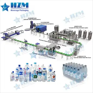 Ligne de production automatique de bouteilles en plastique PET de haute qualité liquide/pur/potable Machines de remplissage d'eau minérale