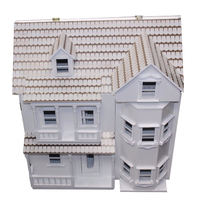 Maison de poupée en bois éducative à construire soi-même, miniature avec meubles et accessoires, maison de poupée en bois pour enfants et filles