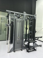 Rack de Squat Semi-Cage Professionnel à Charge par Plaques pour Musculation et Entraînement Multifonctionnel – Équipement de Gymnastique