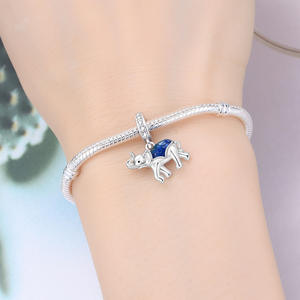 Exclusive cross-border white <b>copper</b> elephant pendant, original niche DIY <b>bracelet</b> beaded accessory pendant, women's style - Product Image 6