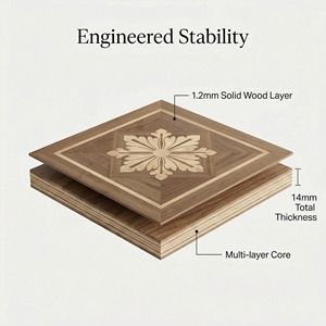 Parquet Artistique avec Motif <span class=keywords><strong>Versailles</strong></span>, Planches de Bois d'Ingénierie pour Villas de Luxe et Utilisation Extérieure, Couleur Personnalisée - Product Image 4