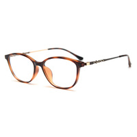 6039 Nuevas gafas de miopía con montura TR90 anti-luz azul en forma de ojo de gato para mujer, a la moda, sencillas, únicas, lisas, con lentes graduadas AC