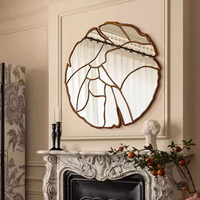 Miroir mural en verre irrégulier de luxe, 50 pièces minimum, décoration artistique créative Art Déco, vente en gros, directement de l'usine, OEM