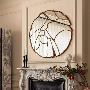 Luxe onregelmatige glazen spiegel voor thuisdecoratie, creatieve wanddecoratie voor restaurant, woonkamer en lobby - Product Image 4