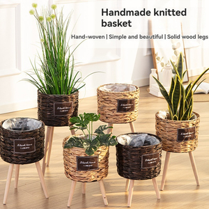 Высококачественные экологически чистые комнатные горшки для дома, сада, бамбуковые горшки из ротанга, ручной работы, Классический водяной гиацинт для наружного использования - Product Image 5