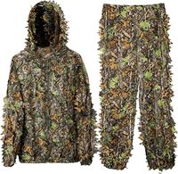 Tenue de camouflage tactique respirante et résistante à l'eau avec motif feuille 3D pour la chasse printemps-automne – Vêtement de dissimulation avancé