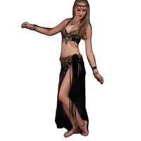 Ensemble de costumes de danse du ventre de mode tribale 2 pièces soutien-gorge hanche écharpe ceinture ensemble de costumes de performance