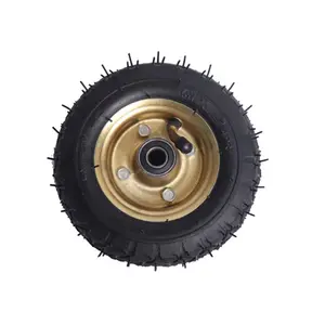 Rueda neumática de goma fija, rueda inflable tipo 6x2, rueda de goma 6x2, neumático de patinete y