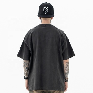 OEM 100% Cotton 275G Men's Wholesale Oversized <strong>T</strong> <strong>Shirt</strong> Unisex Streetwear Hip Hop Acid Wash Graphic Vintage Blank <strong>T</strong> <strong>Shirt</strong> Solid - Product Image 2