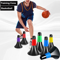 Cônes d'agilité en plastique multicolores de haute qualité de la marque DZH pour l'entraînement au dribble de basketball avec des cônes Rip durables 23,5x17cm