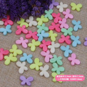 Cuentas sueltas ovaladas de acrílico de 9 mm de diámetro con orificio de 2,9 mm para la fabricación de joyas, material de manualidades DIY, mezcla de colores primaverales. - Product Image 5