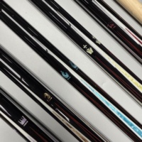 Queue de billard professionnelle SaiDi Future Chess Series Premium avec incrustation réelle, 19 oz, pointe de 11,8 mm, enveloppe en cuir, étui et rallonge