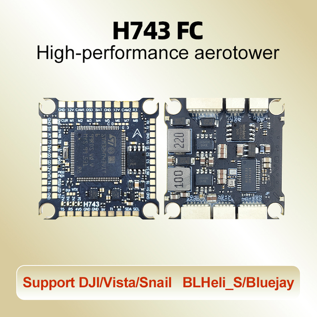 DAKEFPV H743 STM32H743 F7 FPV Flight Controller Dual ICM42688 Gyro &8 UARTs Digital HD Long Range Compatible Parrot/Holy Stone