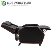 Fauteuil de jeu inclinable ergonomique en cuir PU avec repose-pieds