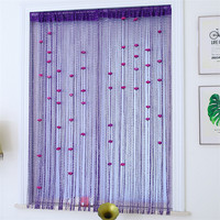 Rideau à franges lavable 1x2m en polyester soyeux, motif fleurs de rose, pour porte/fenêtre, idéal pour la maison, le salon ou la décoration de mariage - Vente en gros