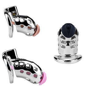 FRRK yeni varış sıcak satış: <span class=keywords><strong>SM</strong></span> erkek bekaret kafesi silikon idrara çıkma tüpü-metal Penis kafes ile üç boyutları mevcut - Product Image 1