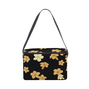 Sacs isothermes personnalisés à imprimé floral hawaïen Naupaka, légers, grande capacité, écologiques, pour pique-nique - Product Image 4