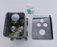 Vannes de commande de mélangeur en laiton massif en gros Inverseur thermostatique à bouton-poussoir 3 voies dissimulé avec double poignée pour une utilisation en hôtel