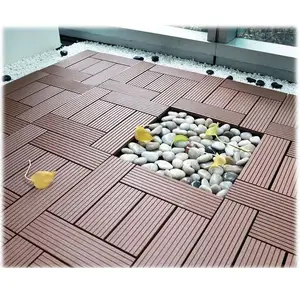 Customกันน้ำ30X30ซม.Diyไม้พลาสติกWpc Interlocking Deckingกระเบื้องปูพื้นกลางแจ้งBoard