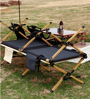 Table d'entraînement en alliage d'aluminium et tissu en acier inoxydable pour l'extérieur Lit de camping pliant portable avec design tactique