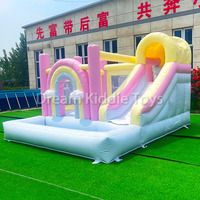 Château gonflable arc-en-ciel en PVC de haute qualité - Trampoline extérieur pour enfants, structure de saut gonflable de qualité commerciale pour les fêtes