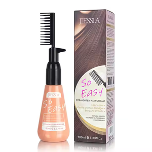 Vente en gros de lotion professionnelle pour lisser les cheveux pour salon permanent corée crème défrisante à la kératine avec peigne - Product Image 2