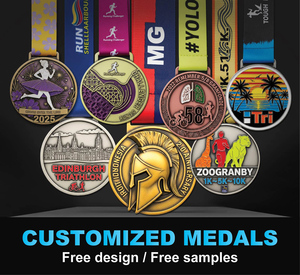 Campione Gratuito Medaglia Personalizzata per Gara di Mountain Bike Dorata - Product Image 3