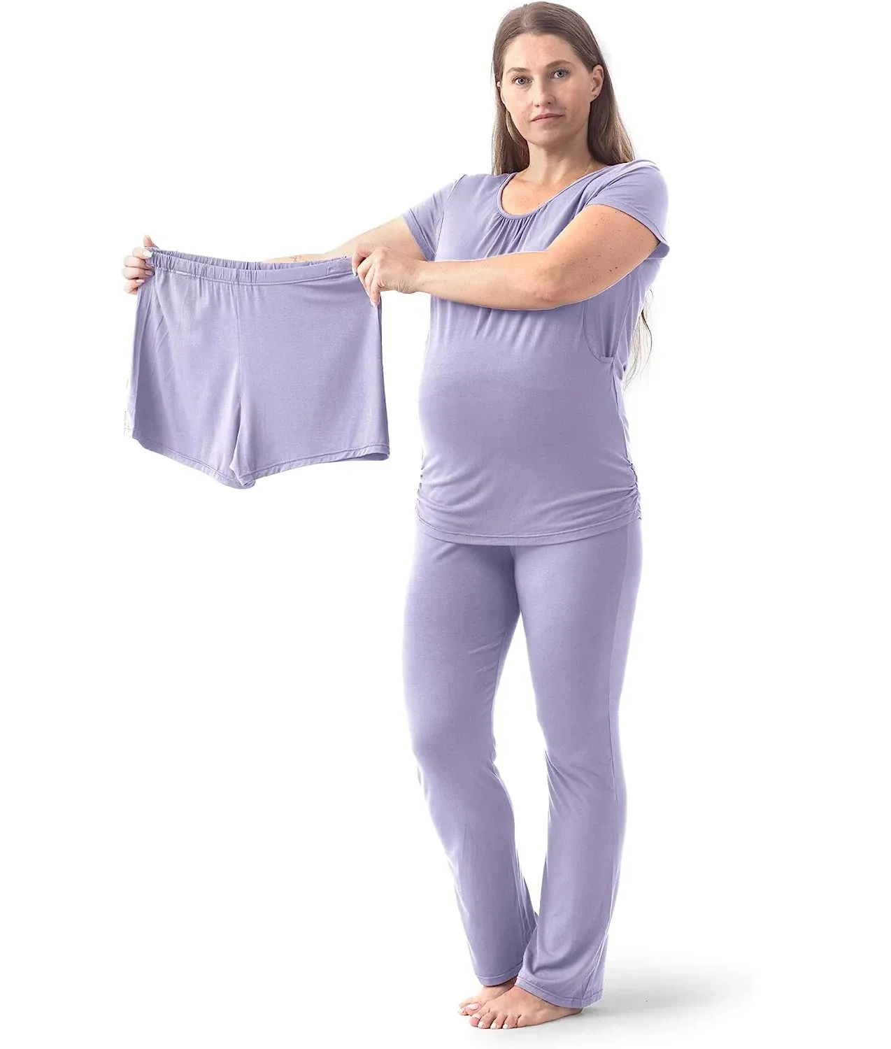 Hot Lactation Maternity And Breastfeeding Pajamas 3Pcs Pregnant Night Wear Cotton Hospital Women Feeding Nursing Sleepwear