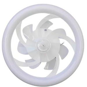 Lumicraft VENTI-10 LED ventilatore da soffitto 50 cm di diametro con 7 lame in plastica trasparente e struttura bianca - Product Image 4