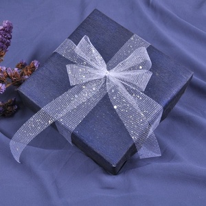 Kustom 25mm pita payet wajah ganda 100% poliester dekorasi poli dekorasi pola jaring gulungan berbagai dapat disesuaikan untuk hadiah - Product Image 2