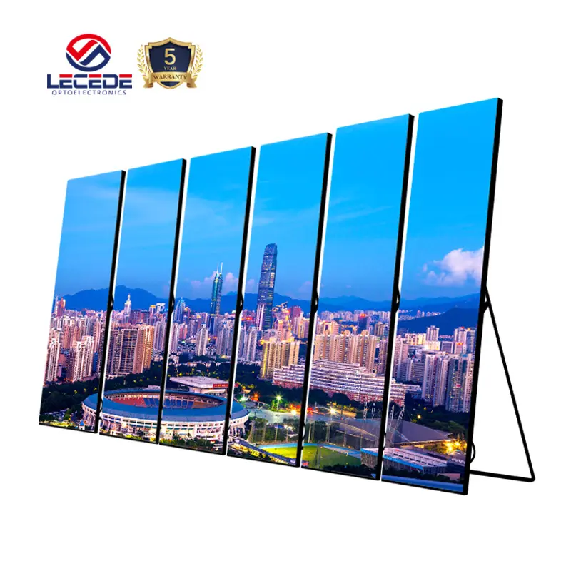 P 1.8 P2 P 2.5 P3 led-anzeige poster Indoor Smart Mirror Smd Curtain Digital Window Advertising folding Screen Poster Led Display