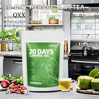 Thé Minceur Herbal Sans Sucre 20 Jours Marque Blanche – Ventre Plat, Brûle-Graisse, Nettoyage du Côlon et Perte de Poids en Sachet pour Adultes