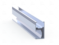 Rails en aluminium anodisé argent naturel de haute qualité YZ pour montage solaire photovoltaïque sur toiture, profil Al6005-T5, installation rapide, garantie 12 ans