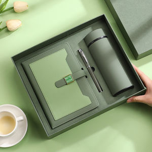 IStapromo Hadiah Logo Kustom Cetak Planner Mingguan Harian Set Kotak Hadiah Bisnis Botol Vakum Promosi Notebook dan Pulpen - Product Image 3