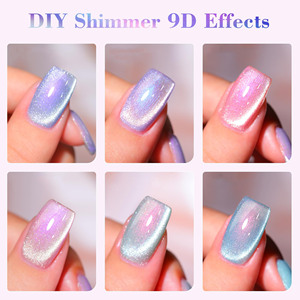 Esmalte de Uñas en Gel Efecto Ojo de Gato de Larga Duración, Esmalte de Uñas Magnético Holográfico Aurora Sirena con Imán - Product Image 4