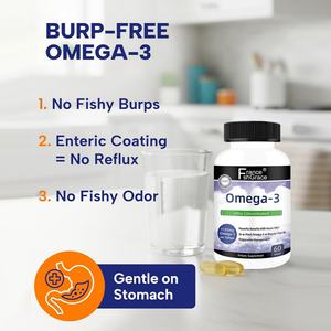 Complément d'oméga 3 de haute qualité, 60 gélules molles, soutient l'humeur, la santé cardiaque, cérébrale, oculaire et immunitaire pour adultes - Product Image 6