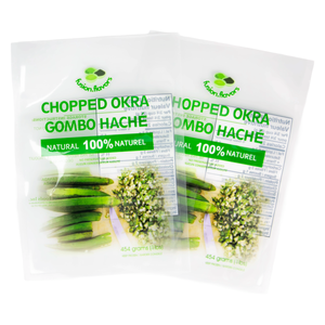 Tùy chỉnh kỹ thuật số in trong suốt 1 pound xắt nhỏ Đậu bắp bao bì túi nhựa túi chân không cho rau - Product Image 1