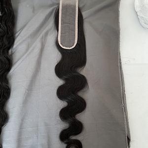 Closure en dentelle 2x6, dentelle suisse, cheveux brésiliens 100% humains vierges, lisses, très demandée, closure 2x6, dentelle transparente uniquement - Product Image 6