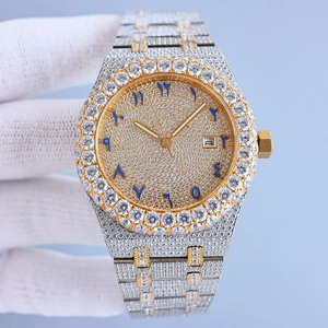 Bán buôn thể thao sang trọng Iced out xem người đàn ông tự động thiết kế đồng hồ cơ khí hip hop vvs <span class=keywords><strong>D</strong></span> colour moissanite đồng hồ - Product Image 1